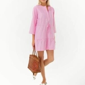 Tuckernuck‎ Pomander Place women's XS Pink Lucy tiered mini Dress 3/4 Sleeve